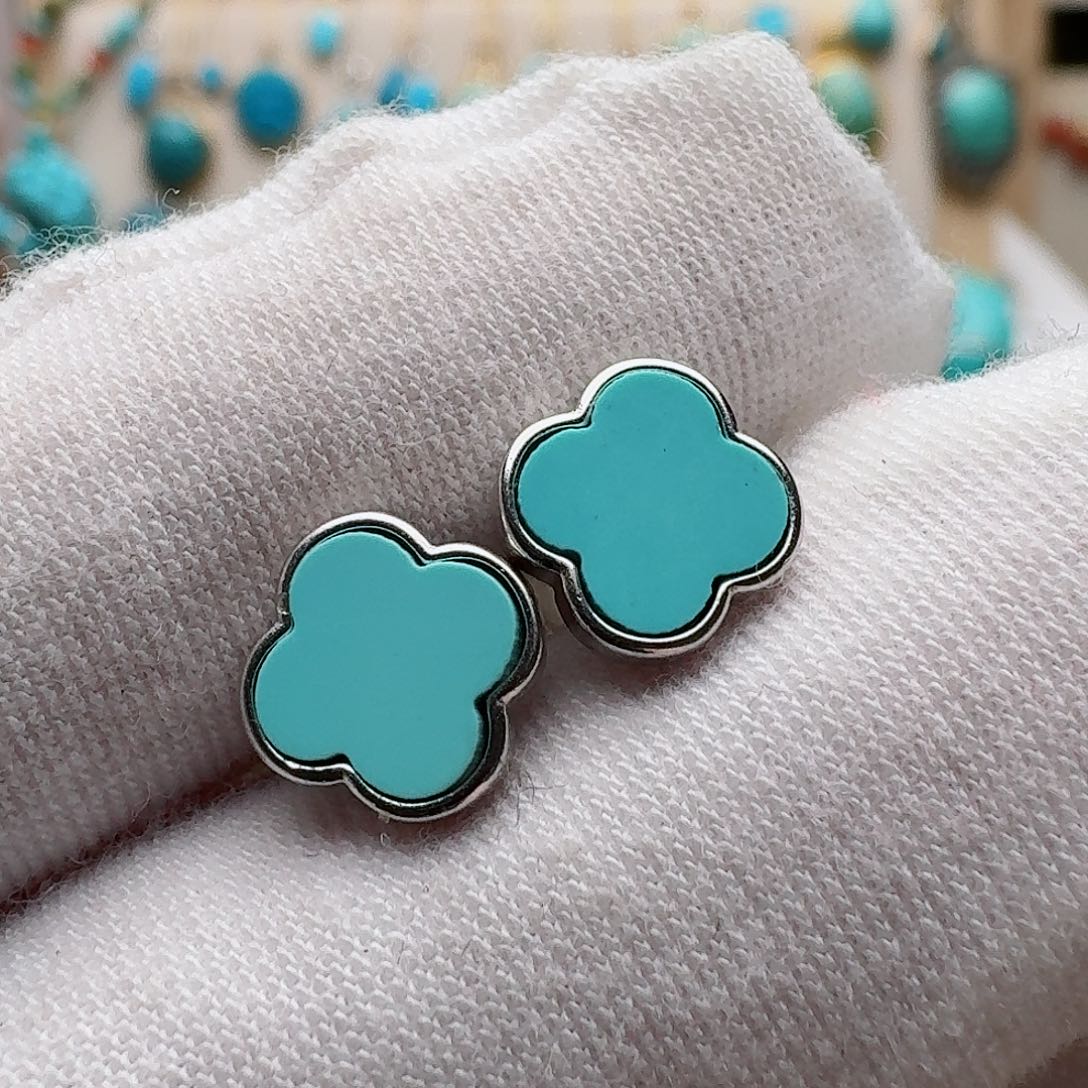 绿松石珠宝奇石银S925镶嵌