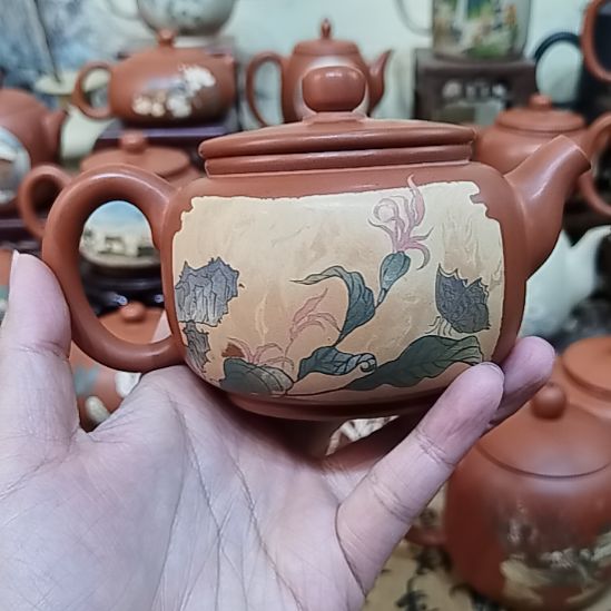 红泥茶壶建水紫陶手工微瑕壶