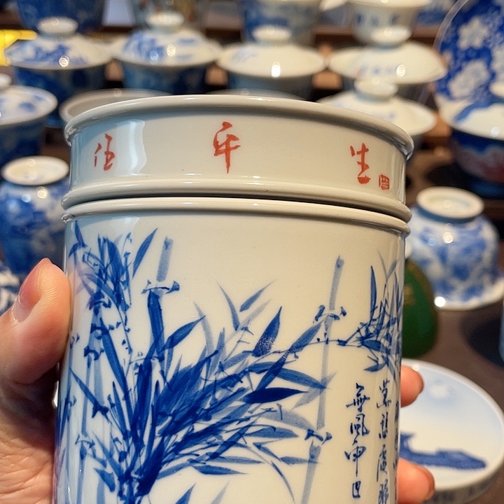 竹子定风波茶叶罐….