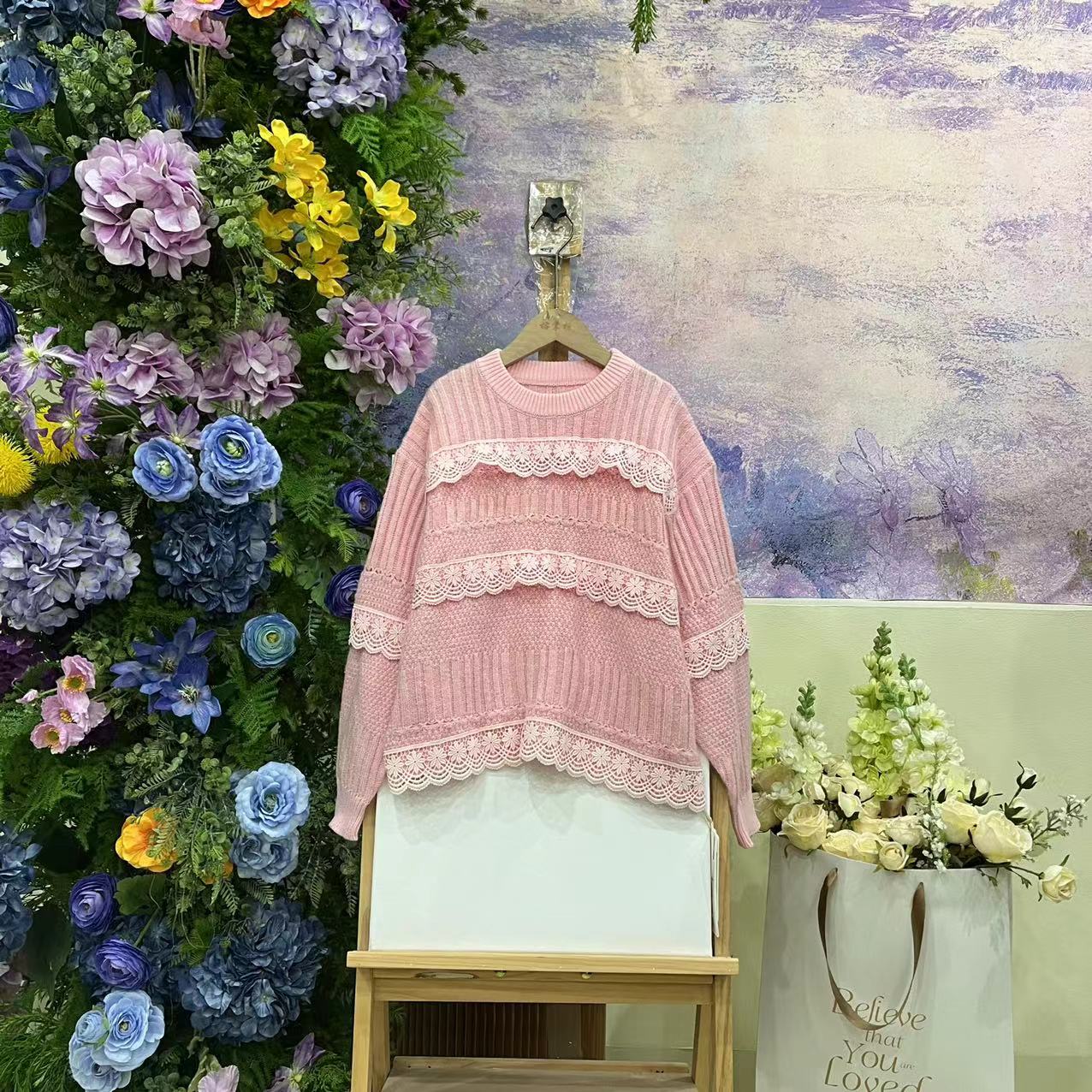 294F粉色毛衣8067