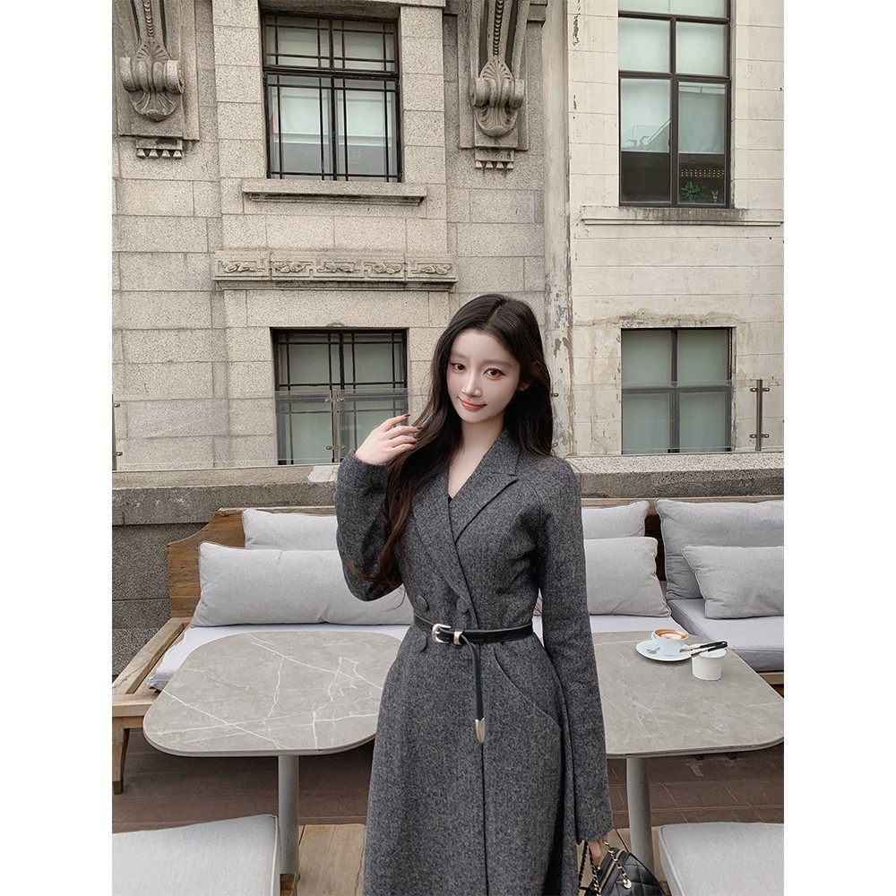 12/12 9:00 THE SWAN司凰 羊毛修身腰带大衣外套