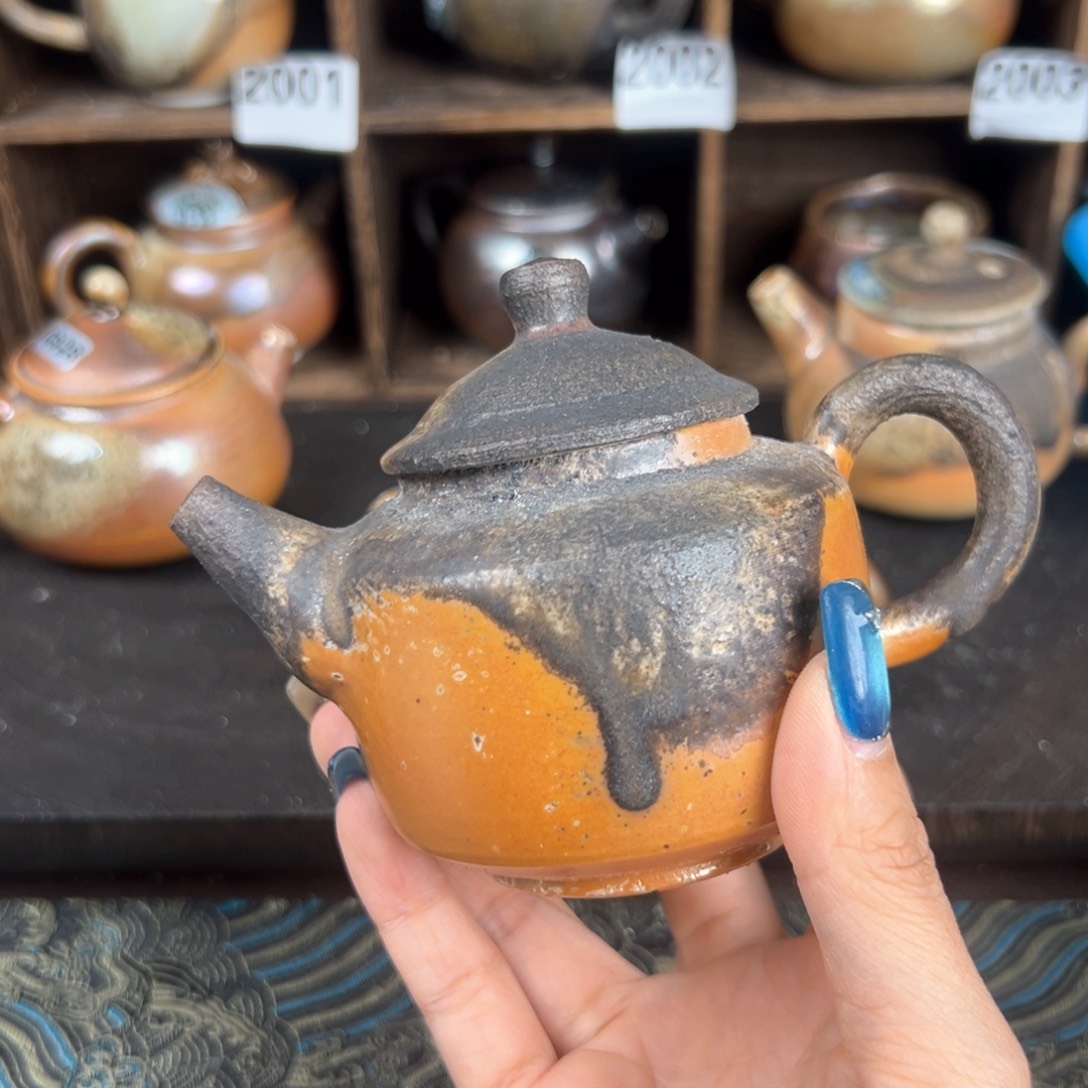 杯柴烧茶器中白壶