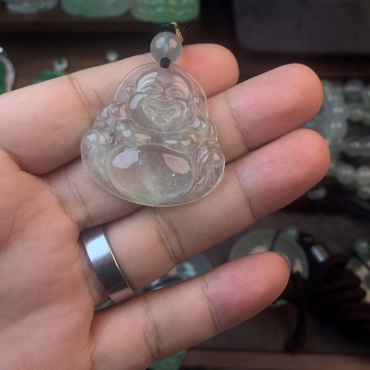 小***色冰种缅翠吊坠挂件