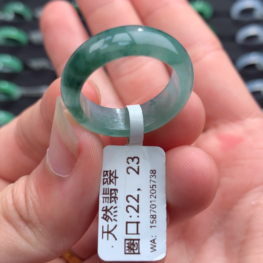 翡翠未镶嵌戒指天然