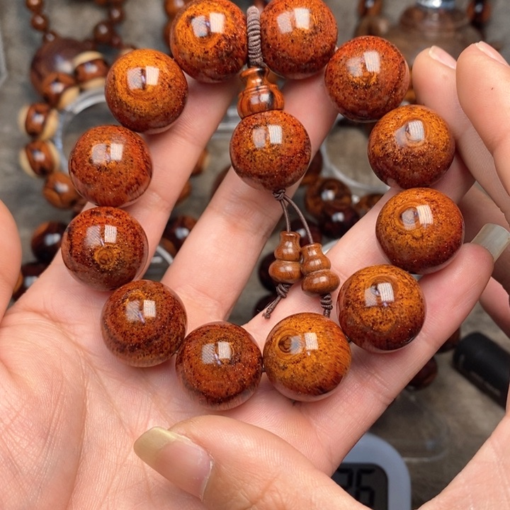 黄花梨/降香黄檀黑**腰紫油梨成品加工手串