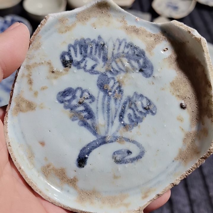 瓷片青花影青杯垫标夲