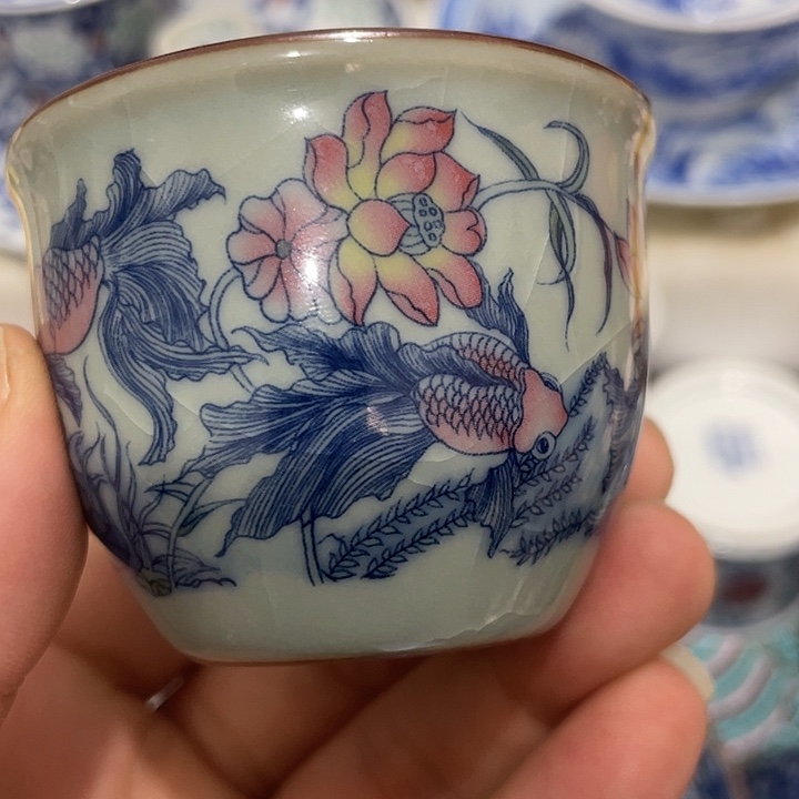 摆件陶景德镇陶瓷主人杯2335