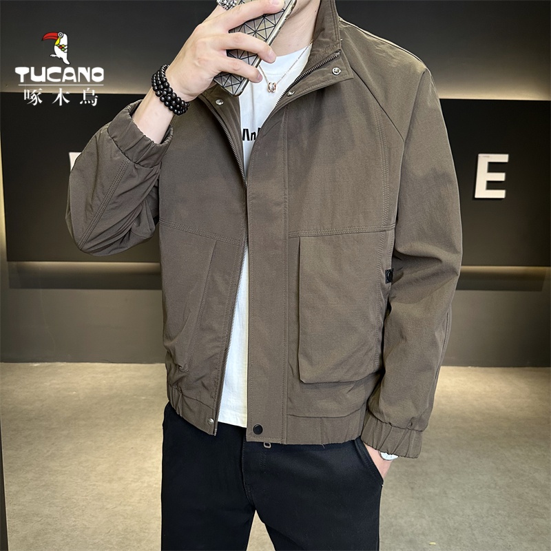 TUCANO/啄木鳥春季新款档次简约时尚休闲外套男百搭帅气立领夹克 
