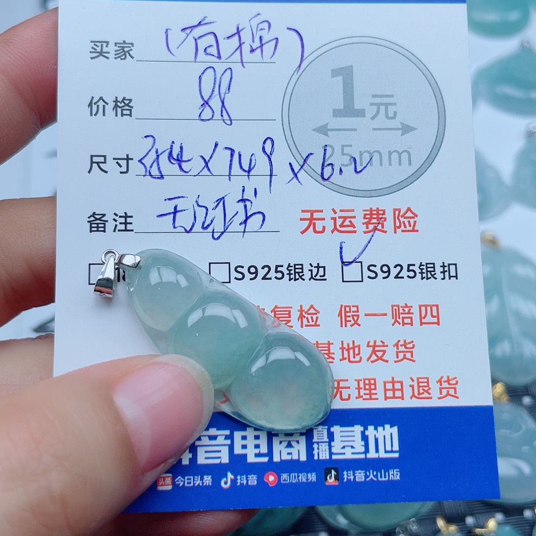 翡翠银S925镶嵌颈饰翡翠