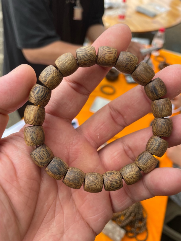 海南奇楠沉香手串火麒麟1.0鼓珠单圈11g+ 025105