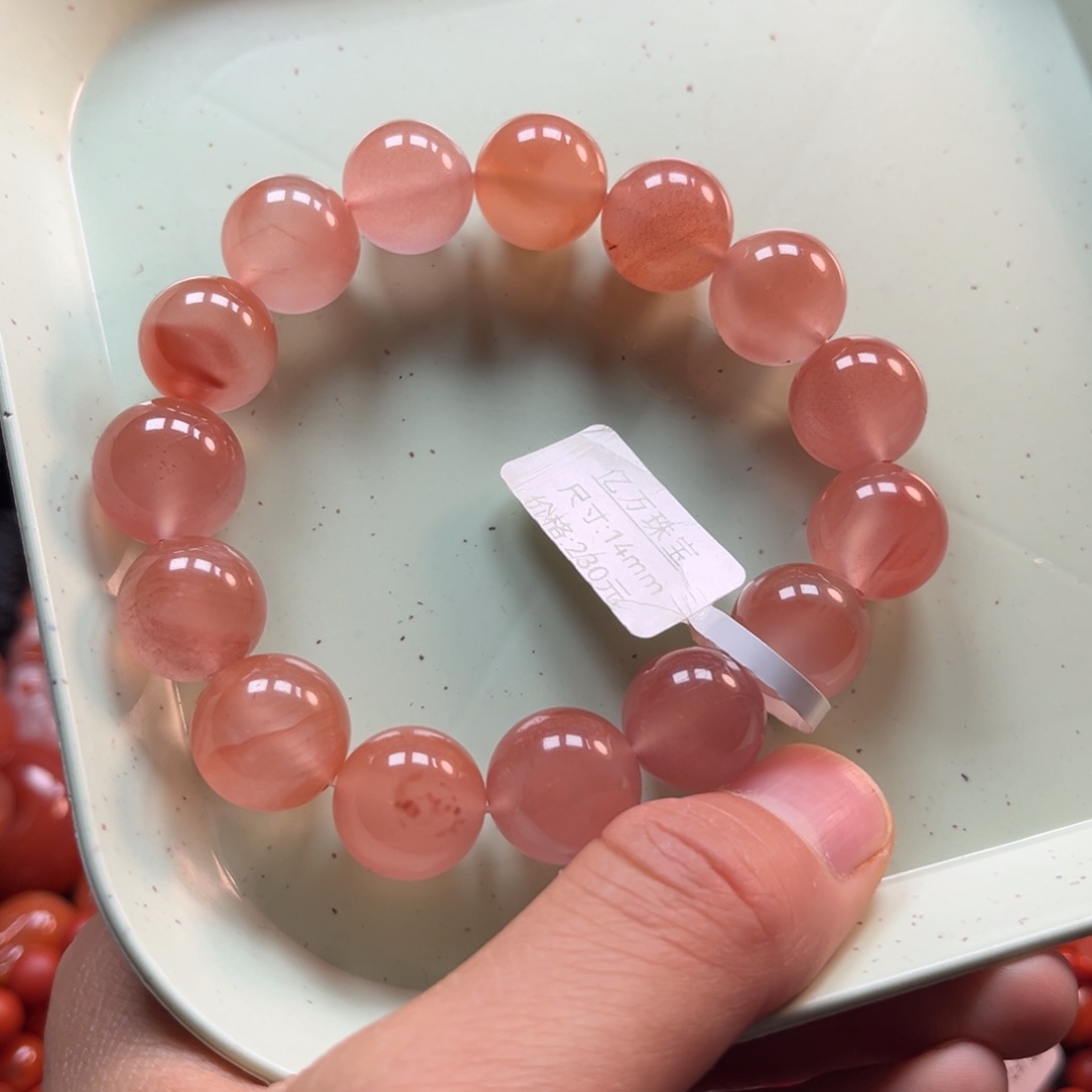 南红玛瑙手串14mm未镶嵌