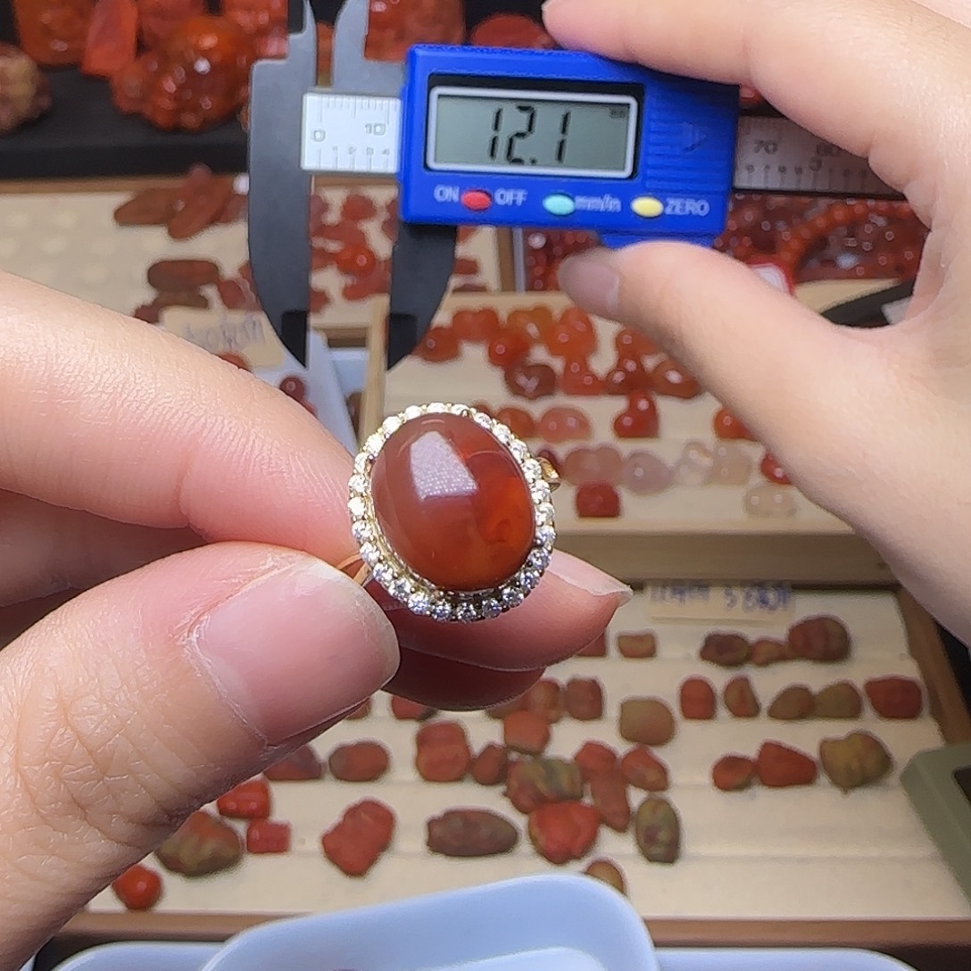 南红玛瑙未镶嵌吊坠(不含链)