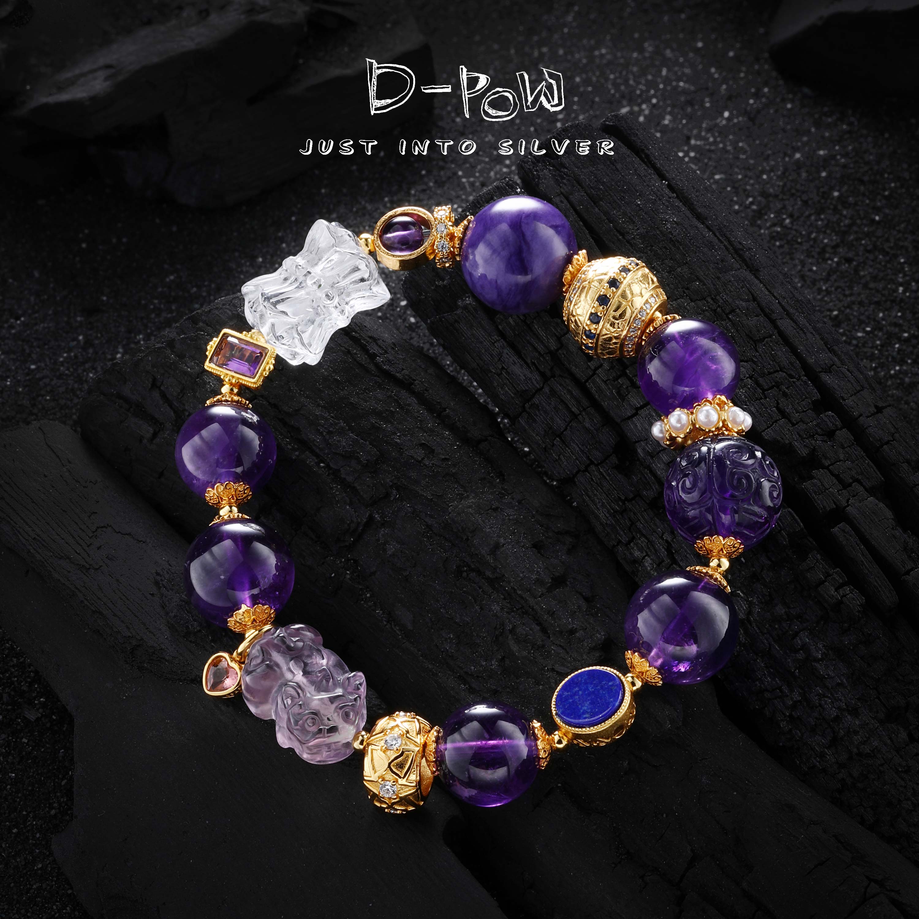 灯小炮【金紫运】水晶手串（DXP226）