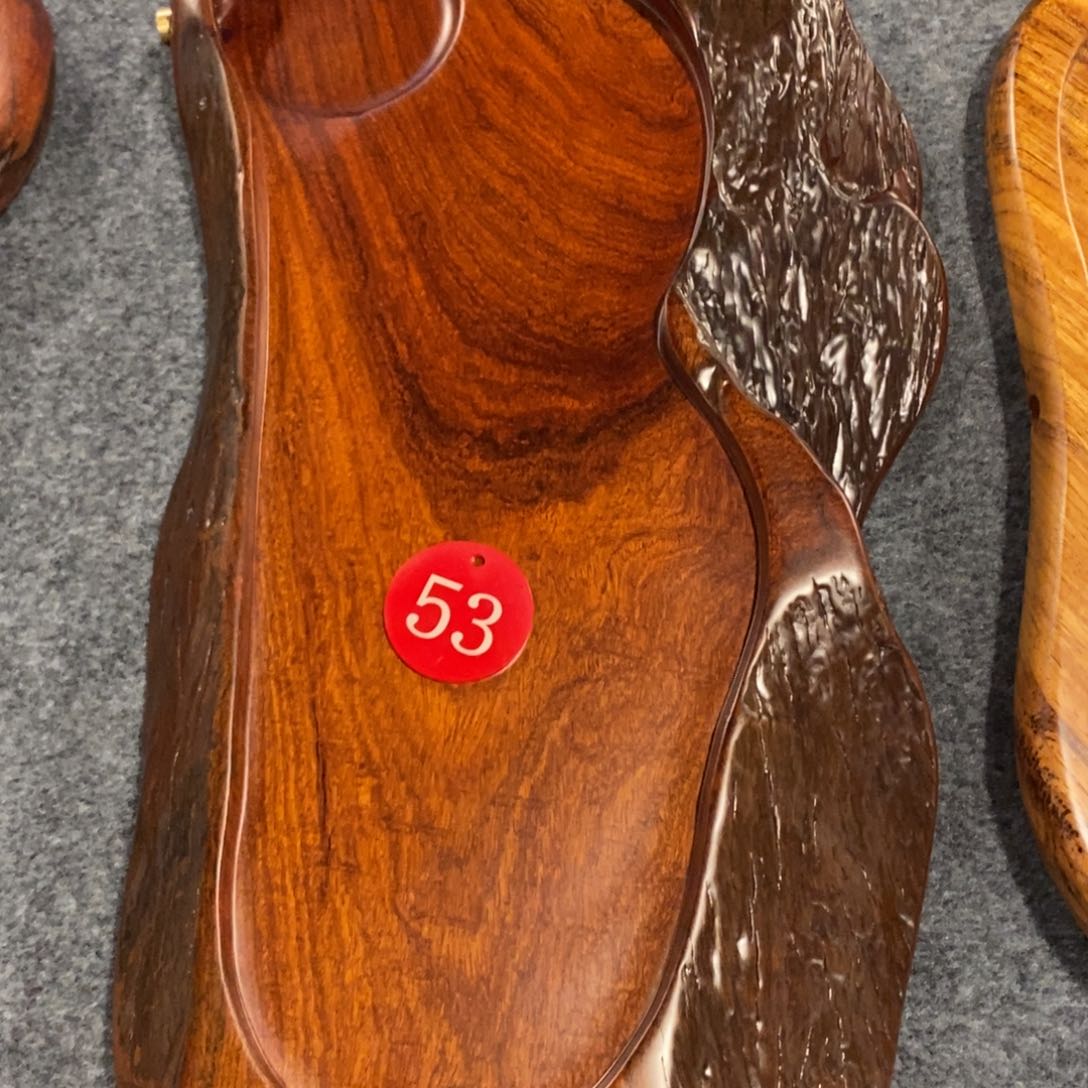 缅甸红花梨边皮茶盘57×28