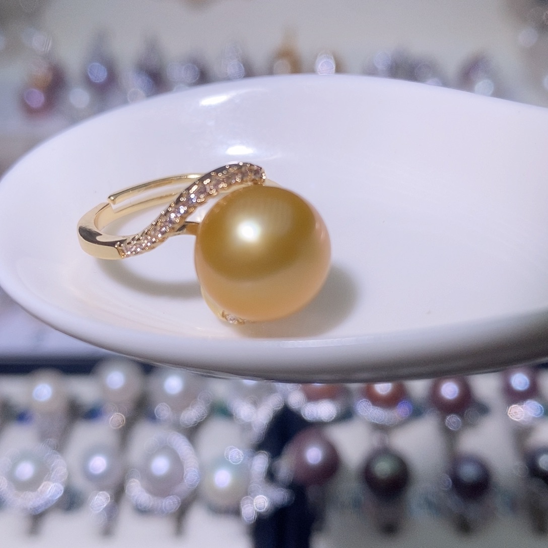 戒指合金淡水珍珠尺寸11/12毫米