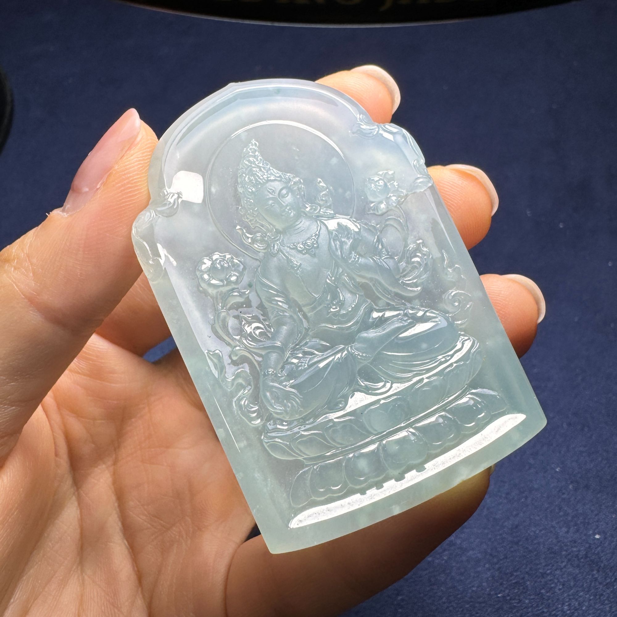 张桂荣经鼎特挑 度母 经鼎玉文化 61*41.5*6.3mm S21117B