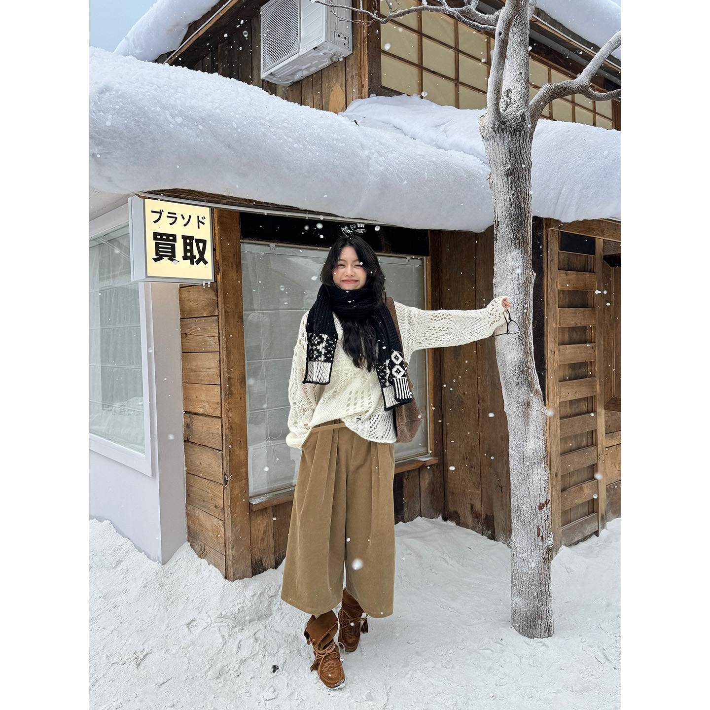 Seyora  【轻旅装备】100%棉设计感宽松阔腿七分休闲裤 K37775SY53