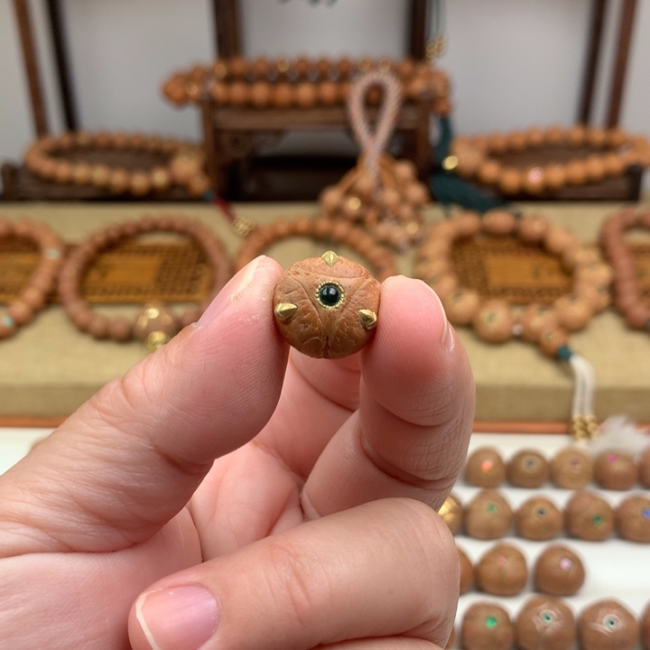 低***调凤眼菩提吊坠顶珠