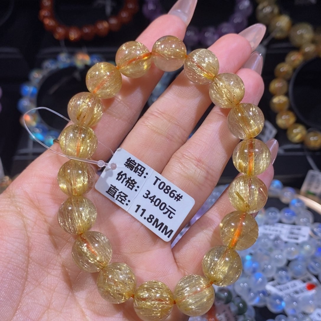 发晶手链未镶嵌T086#11.8mm