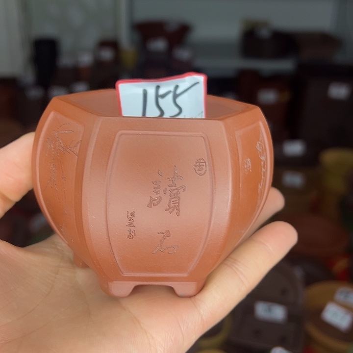 紫砂花盆小花盆六边的