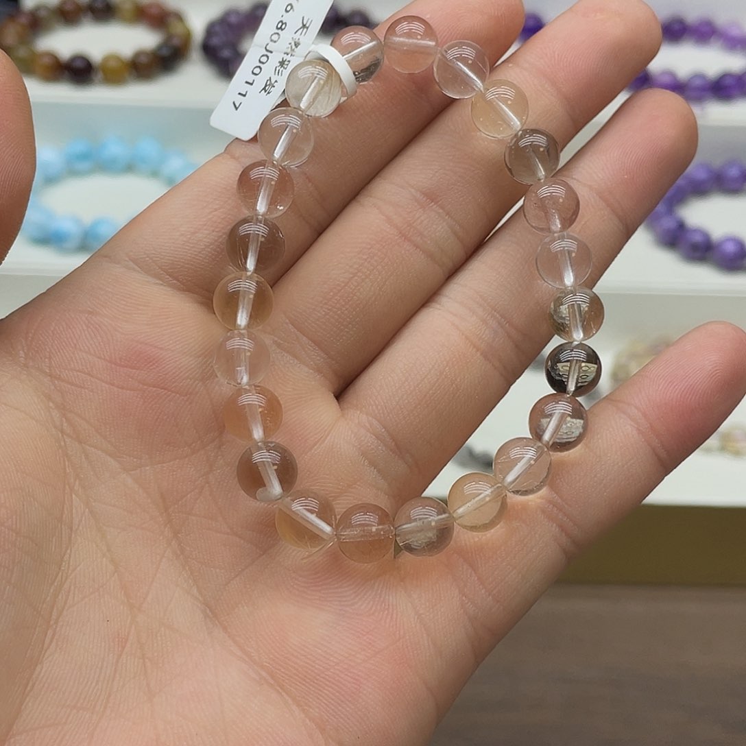 水晶手串未镶嵌彩发晶8.3