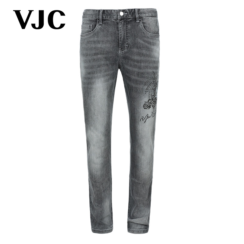 VJC/威杰思【专柜同款】2025春夏新款男装水洗牛仔长裤D25AO3788