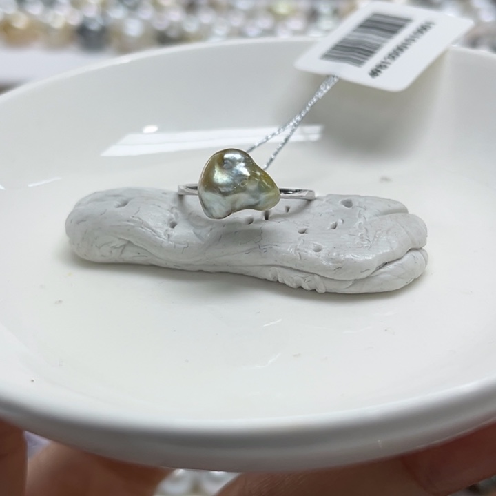 银S925镶嵌戒指海水珍珠94号