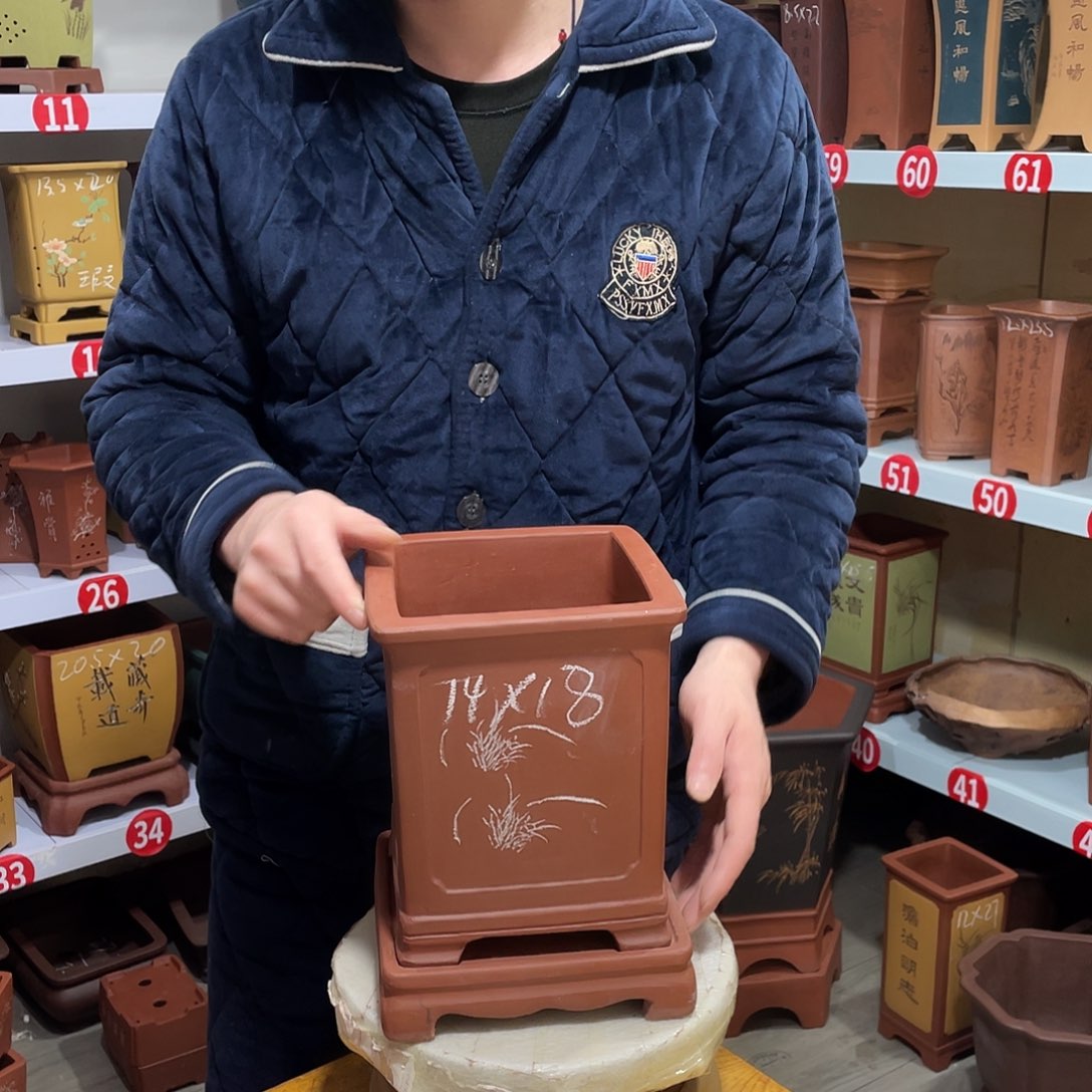 紫砂天心紫砂手工花盆