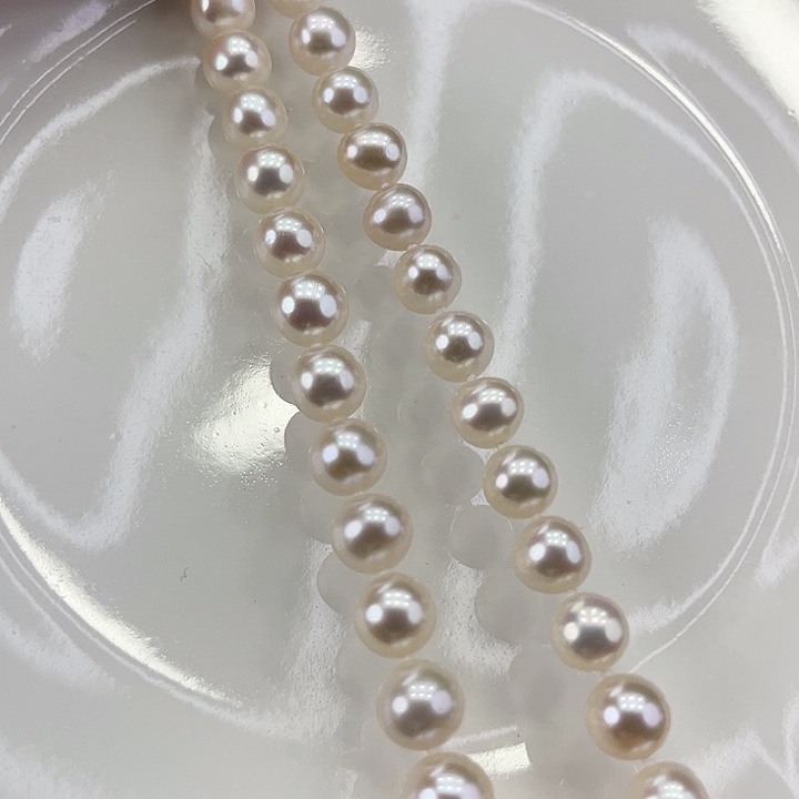 淡水珍珠颈饰银S925镶嵌卡8极光炫彩高品