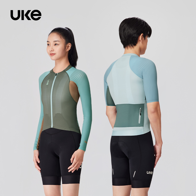UKE夏季男女竞技款骑行服透气弹力贴身环保 禾珞/山黎/山夏