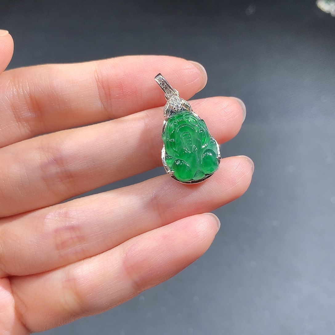 银S925镶嵌戒指翡翠翡翠