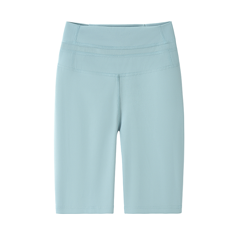 奶油夹心 牛仔蓝 裸感高腰提臀瑜伽五分裤分裤 5005