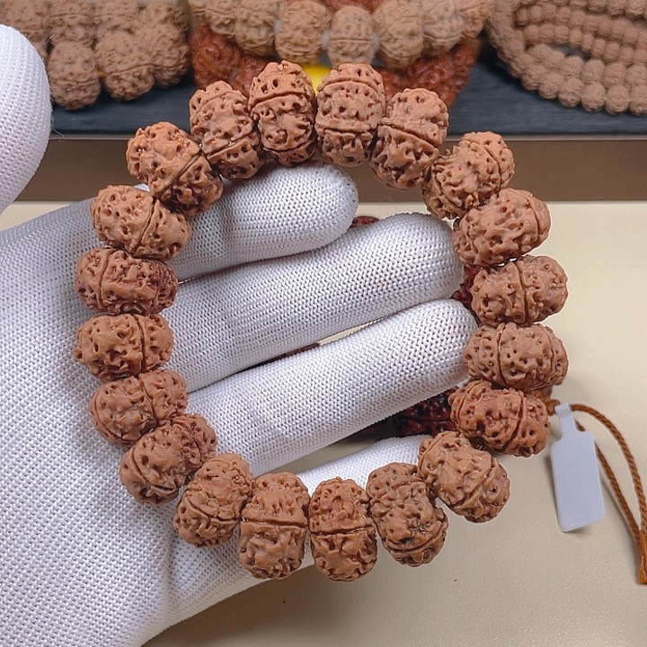 金刚菩提手串20+mm天然纽扣扇面