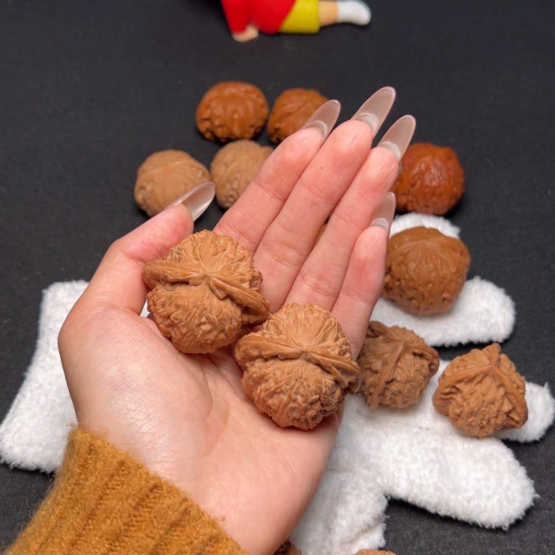 文玩核桃把件?***子40白狮子