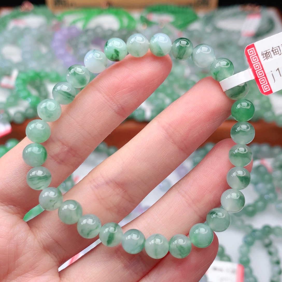 翡翠手链未镶嵌翡翠6.5mm