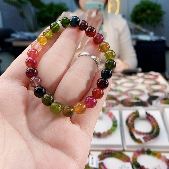 碧玺手链未镶嵌G2302单圈颜色微差发1