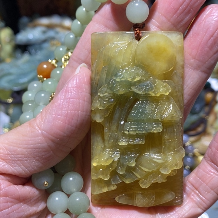 岫玉岫玉吊坠未镶嵌