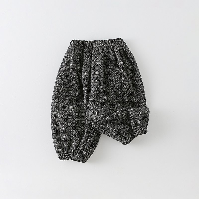 【现货捡漏】儿童休闲裤秋冬2024新款男童休闲百搭满印格子