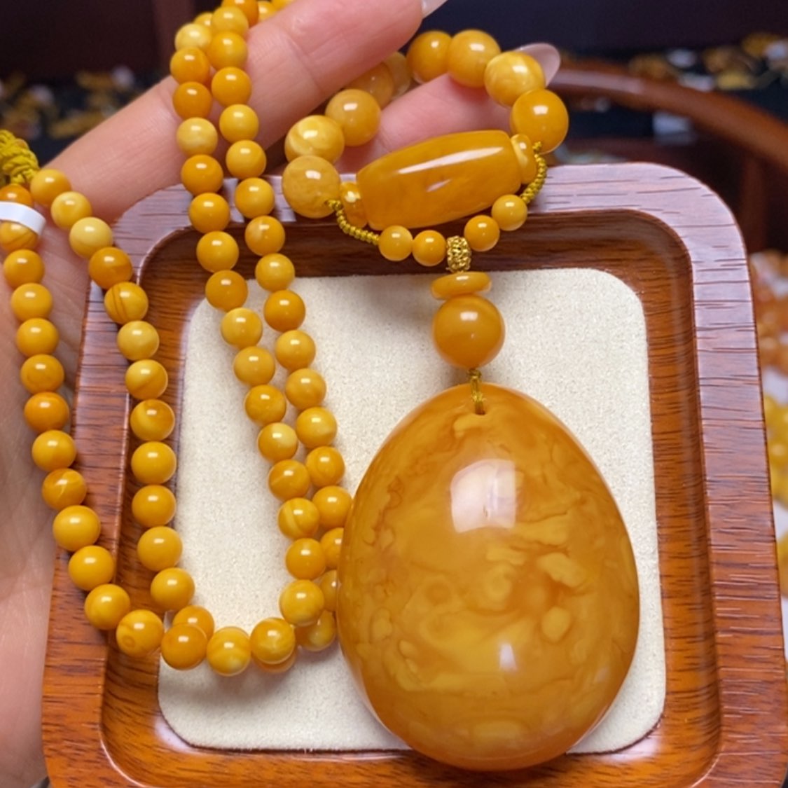 【闪购商品】蜜蜡颈饰未镶嵌项链