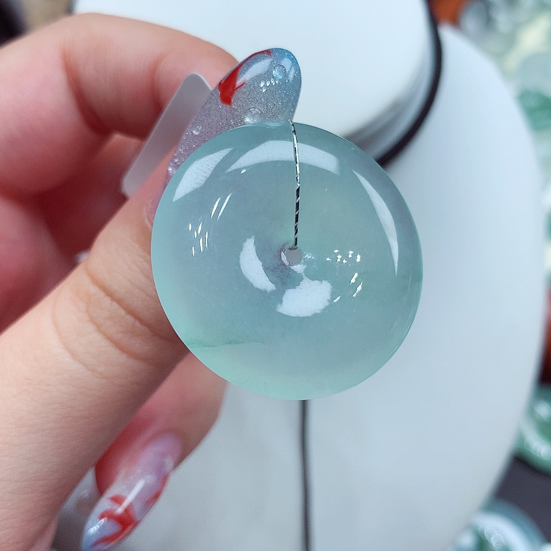 翡翠未镶嵌颈饰翡翠27，29.5/5