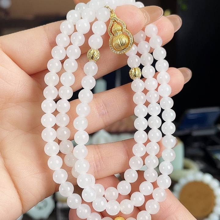 和田玉银S925镶嵌颈饰