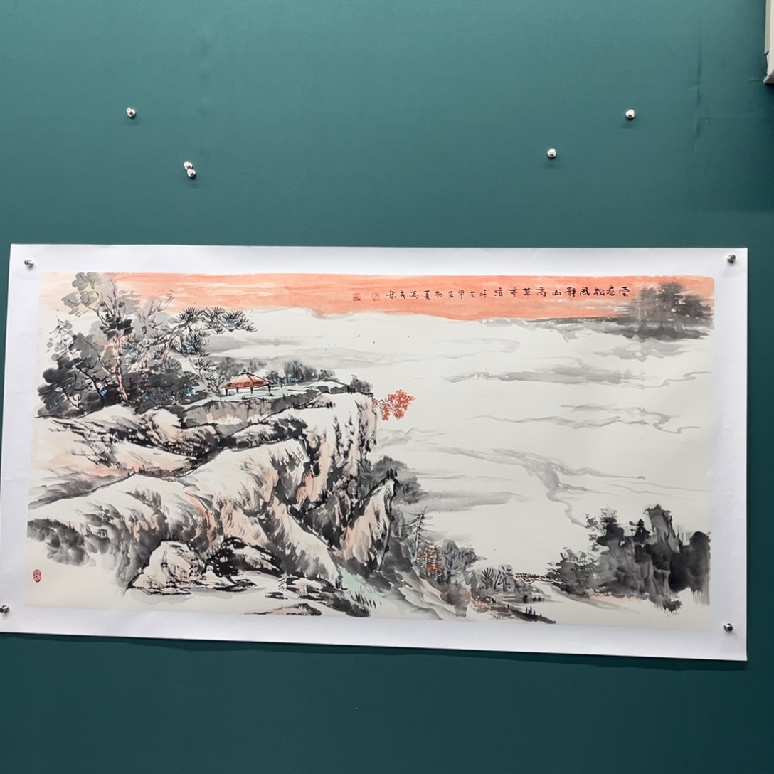 国画艺术家真人手绘