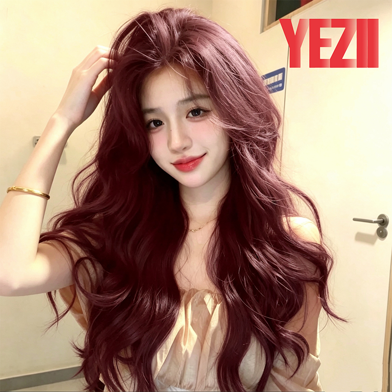 【小美人鱼】免发网假发夏季透氧自然逼真透气长卷发女生全头套假发