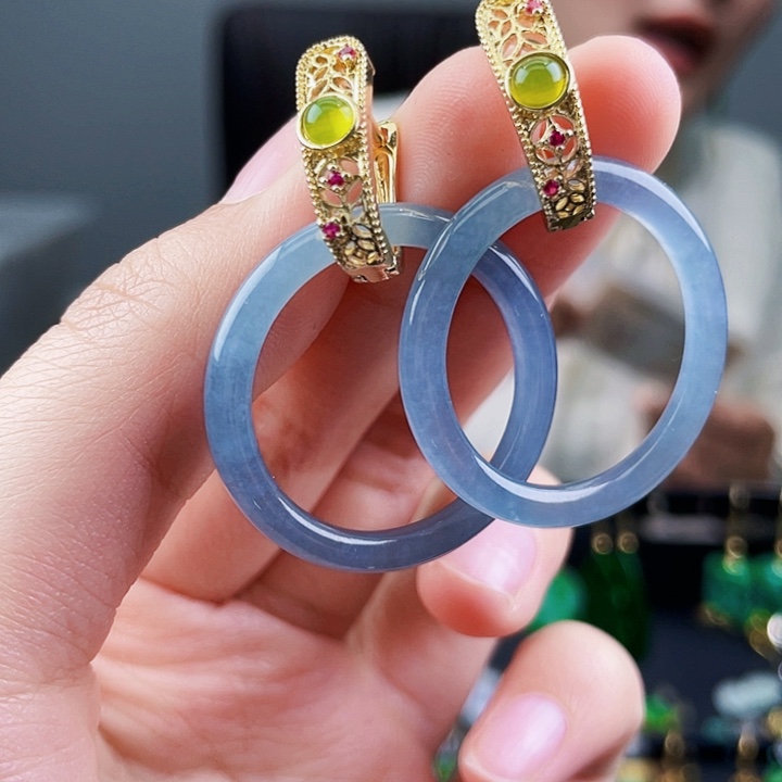 翡翠耳饰未镶嵌饰品