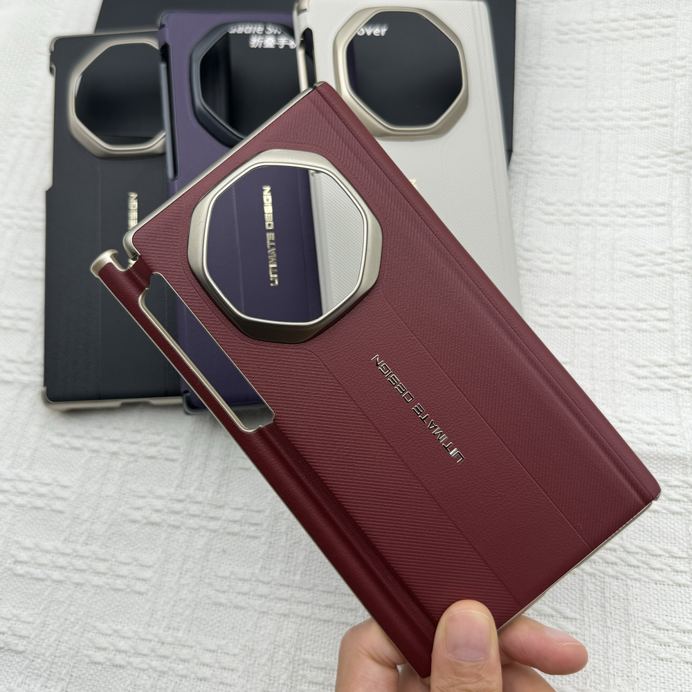 适用华为MateXTS非凡大师手机壳mateXT铰链双中轴全包xts原机压纹