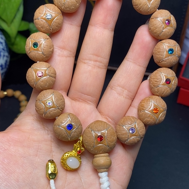 凤眼菩提手串玉****走尼泊尔