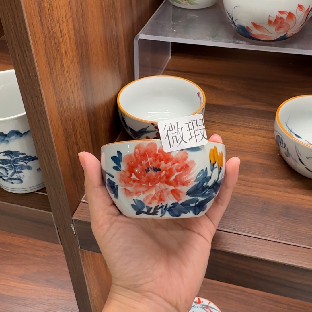 釉下彩纯手绘微瑕