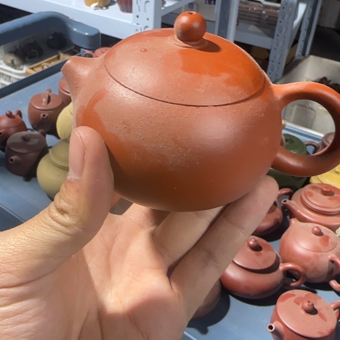 紫砂茶壶朱泥西施