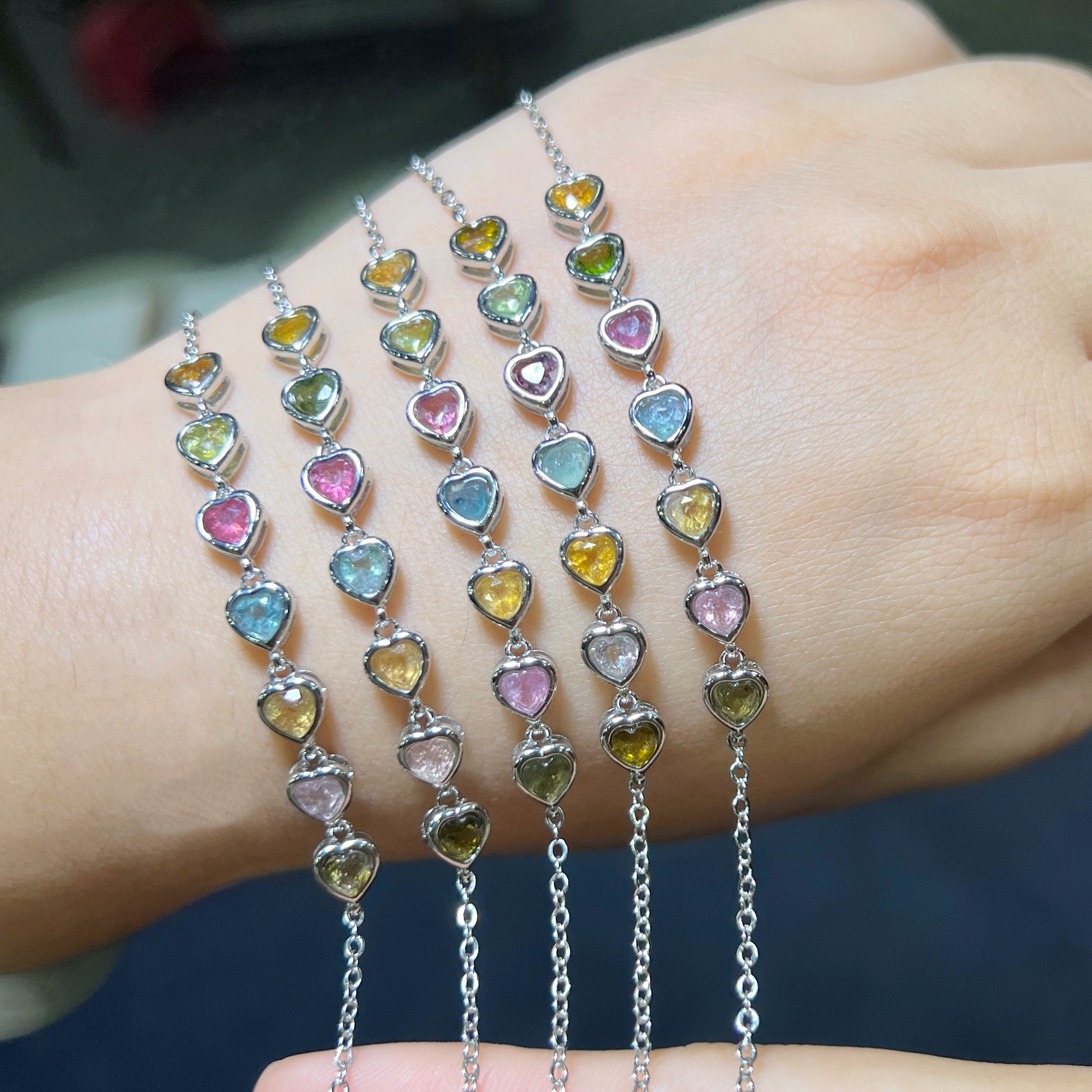 【上旭珠宝马哥推荐】天然碧玺手链 时尚百搭 多样性发一件