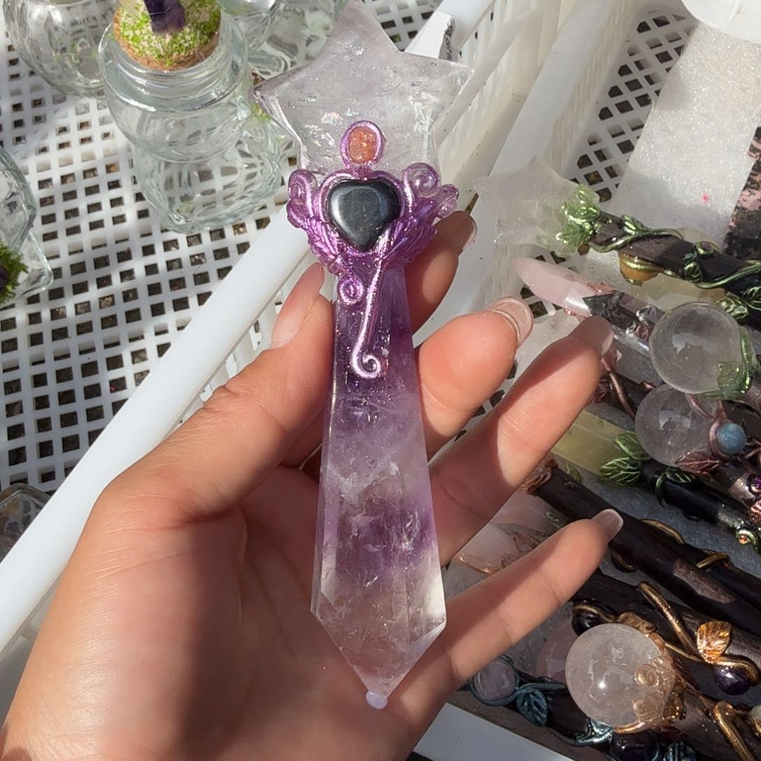 水晶手链22K金镶嵌紫水晶